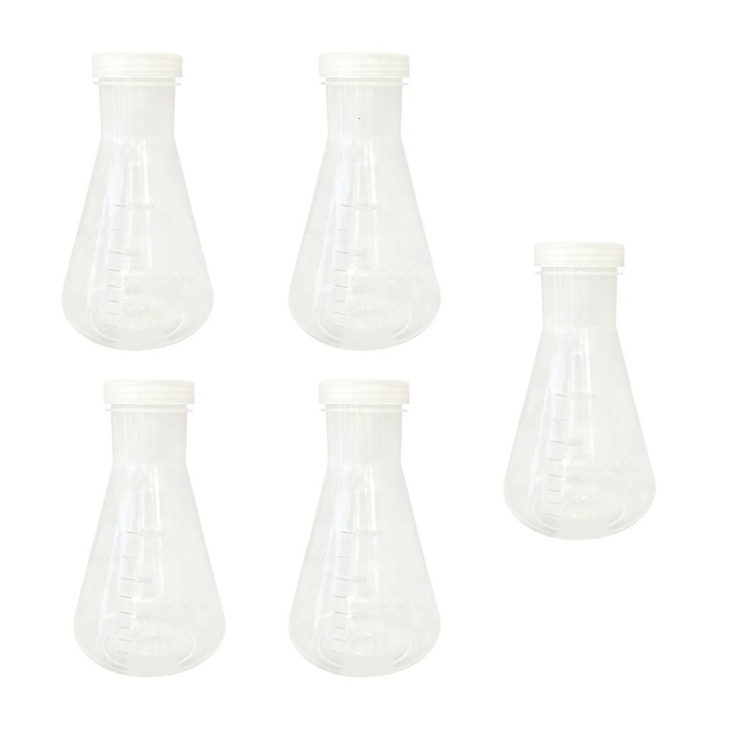 Regular Lab Flask Ywmsfl 5Pcs Graduated Laboratory Flasks with Leakproof Lid Clear ...