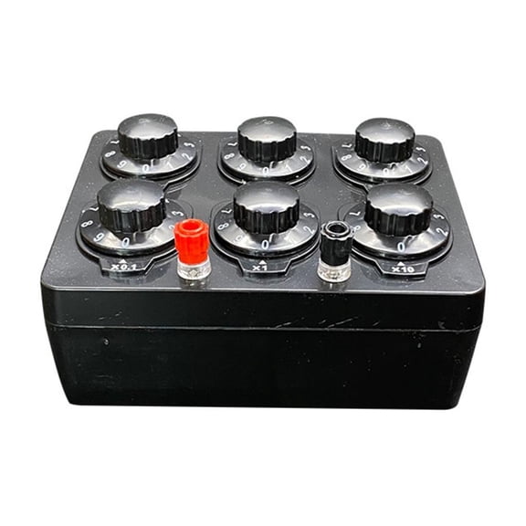 Ywmsfl 6 Gear Adjustable Resistance Box Educational Variable Resistor 0-099999.9 Resistor Box Physical Electricity Experiment