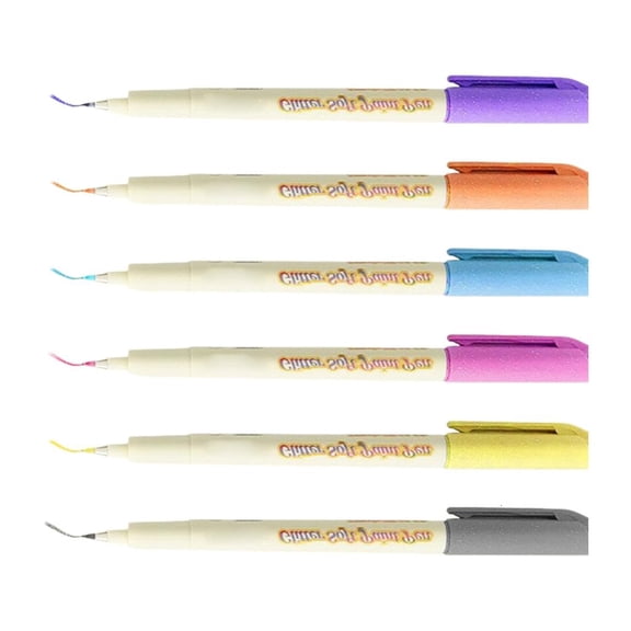 Ywmsfl 6Pcs Glowing Art Marker with 1mm Fine Tip For Drawing Hand Lettering Sketching
