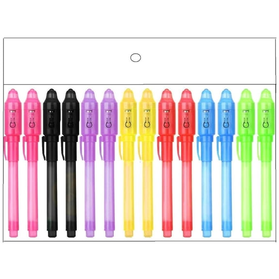 Ywmsfl 7/14 Pcs 's Magics Pen Invisible Inks Pen with Lamp Spies Pen Secret Pen for Invisible Writing
