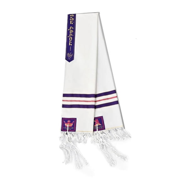 Ywmsfl 71inch Luxurious Tzitzit Tallit Prayers Shawl With Handcraft Fringes And Spiritual Emblems For Devotional Practice