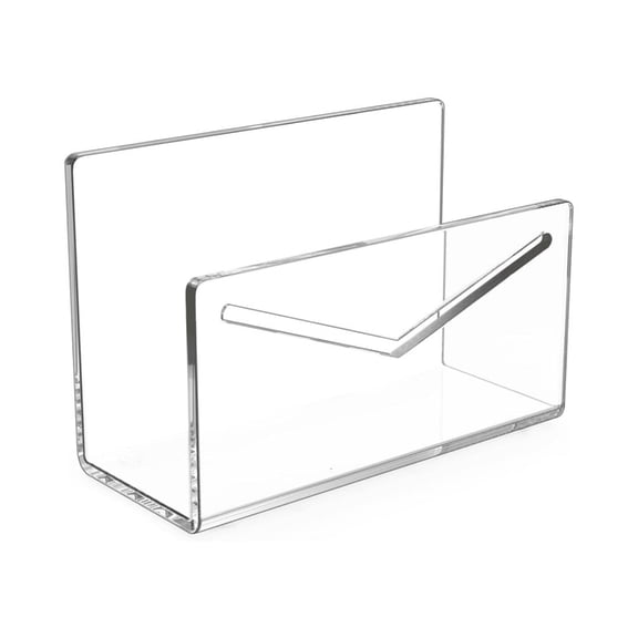 Ywmsfl Acrylic Envelope Display Shelf Transparent Mail Postcard Holder Document Storage Rack Desk for Sorting Mails