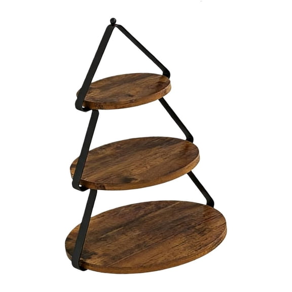 Ywmsfl Adjustable 3 Layer Dessert Tower Wooden Serving Platter Great For Weddings Birthdays And Tea Parties