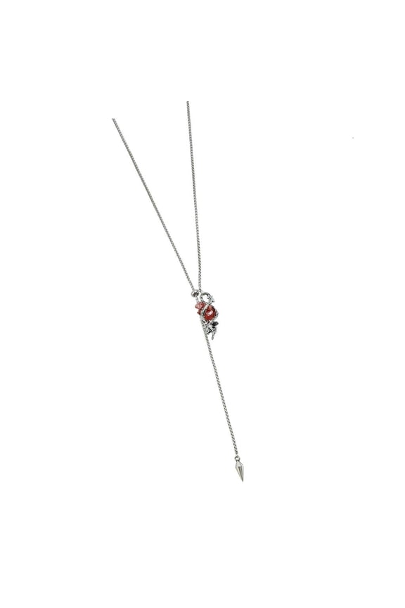 Adjustable Length Gothic Heart Drop Necklace Long Chain Design Fashion Accessory For Women Street Style Essential