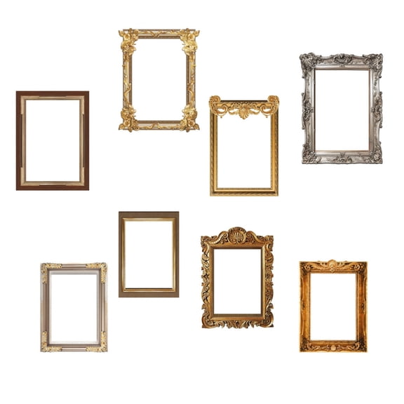 Ywmsfl Antiqued Photo Frame Borders Decorative Wall Sticker Adhesive PVC Wall Decals