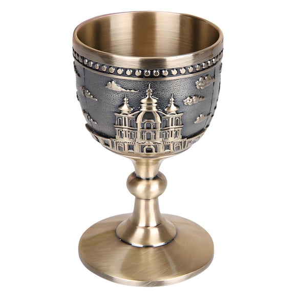 Ywmsfl Artistic Russian Themed zincs Alloy High Stems Shot Glass Decorative Barwares Perfect For Whiskeys And Vodka