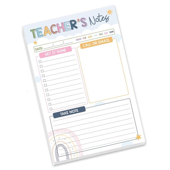 Ywmsfl Artistic Teacher Appreciation Notebook Portable Checklist Premium Writing Paper For Classrooms