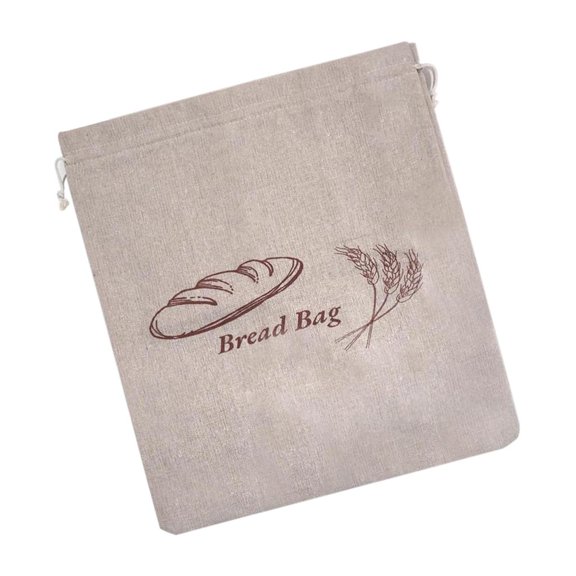 Ywmsfl Breathable Linen Bread Bag Moisture Proof Bread Storage Pouch with Inner Lining