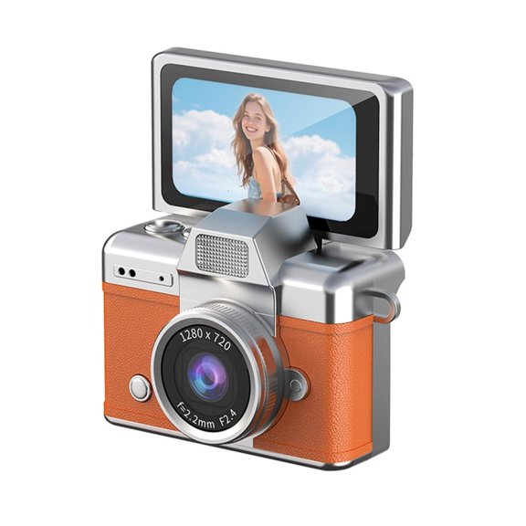 Ywmsfl Camera with Rotatable Display Artistic Filters Camcorder for Creative Shot