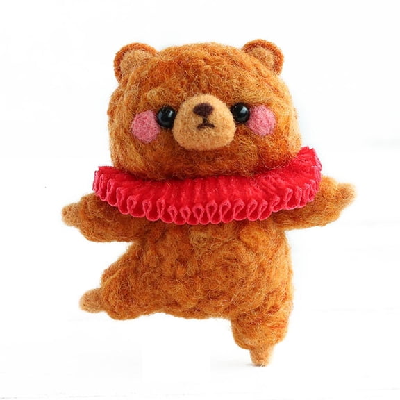 Ywmsfl Cartoon Wool for Doll Felt Craft Unfinished Poked Set Handcraft Kitting Package Bag Cartoon Wool for Doll Felt Craft Unfinished Poked Set Handcraft Kitting Package Bag for Women