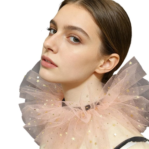 Ywmsfl Childrens European Style Mesh Collar Star Moon Design For Festivities