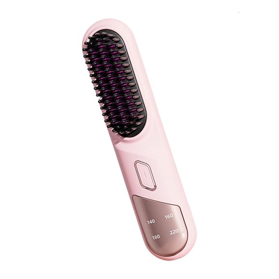 Ywmsfl Compact Smoothing Hair Straightener Brush Fast Heating double Layer Technology For Damage Styling On The Go