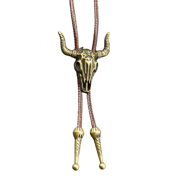 Ywmsfl Contemporary Oxes Design PU Neckwear Lightweight Alloy Decor Suitable For Parties And Family Gatherings