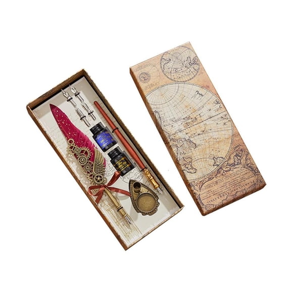 Ywmsfl Cool Quill Pen Pen Calligraphy Pen Set Fountain Dip Pen and Ink- Set
