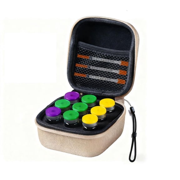 Ywmsfl Cooling Storage Organizers 9 Slot Designs Preserves U Vials In Refrigerators Sturdy Travel Case for Daily Use