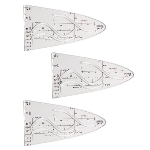 Ywmsfl Cosine Ruler Math Tool Scale Template For Technical Drwing Parabolic Stencil Cosine Ruler