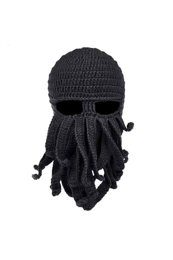 Creative Octopus Headgear Knit Wool Hat Crochet Beanies Cap for Men
