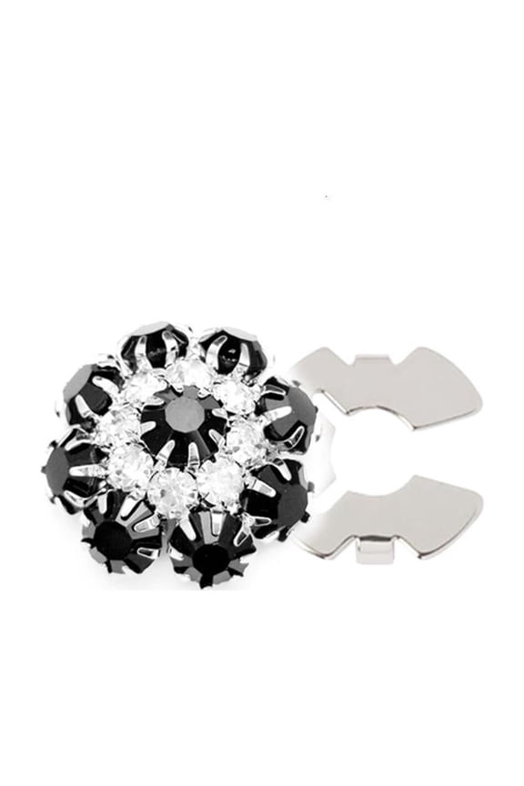 Decorative Button Flower Button Cover Rhinestones Button Cover for Men Women