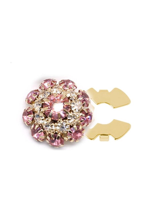 Button Covers Detachable Shirt Button Clips Rhinestones Buttons Flower Button Decorative Button