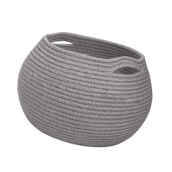 Ywmsfl Decorative Jar Shaped Organiser Basket Natural Jutes Storage Container with Handle Home Management Tool