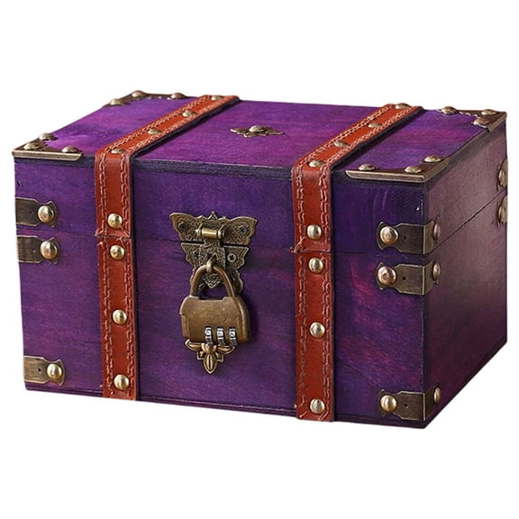 Ywmsfl Decorative Wood Storage Box with Sophisticated Valuables Chest for Escape Room Jewelry Organiser