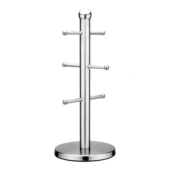 Ywmsfl Drying Storage Rack Holder Home Mug Hooks Multipurpose Display Stand Metal Tree Shape Mug Coffee Cups Stand with 6Hooks