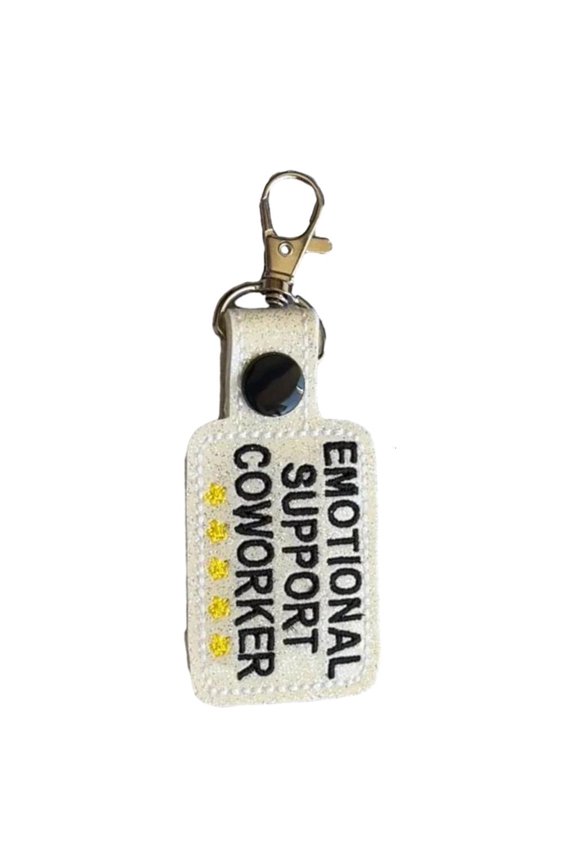 Emotional Support Keyring Snap Button Keychain Decoration Accessories