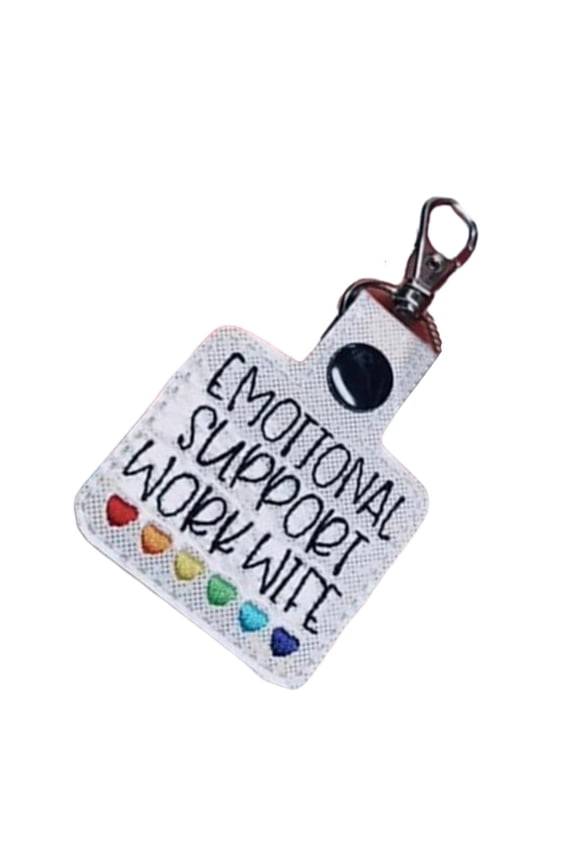 Emotional Support Keyring Snap Button Keychain Decoration Accessories