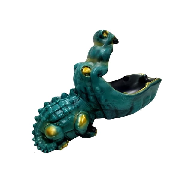 Ywmsfl Entertaining Alligators Shape Resin Multifunctional Dish for Snacks Holder Keeper and Room Decors with Fun Styles