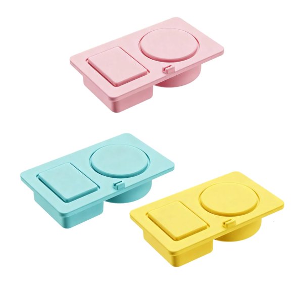 Ywmsfl Flexible Double Chamber Sauce Container Portable Snacks Organizers Camping Lunch Case Essential Condiment Holder
