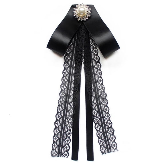 Ywmsfl Floral Bow Tie Shirt Collar Pin Brooches for Female Ribbon Bow Tie Collar Brooch for School Uniforms Decorations
