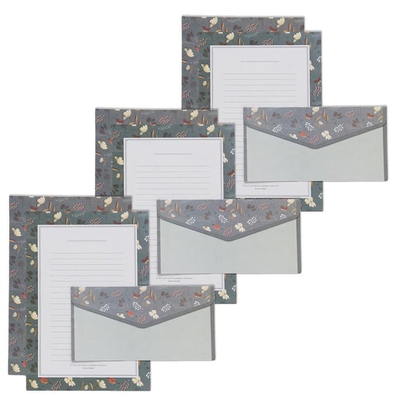 Ywmsfl Floral Stationary Paper Set, Vintage Floral Flower Stationery Set Envelopes