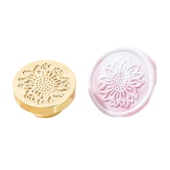 Ywmsfl Flower Pattern Wax Stamp Head, Sealing Wax Stamp Head Replacement for Birthday Card Christmas Card Packing Decor