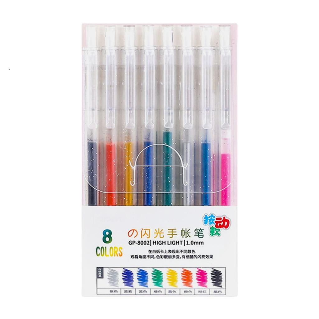 Ywmsfl Glittering Gel Pen 1.0MM Retractable Colorful Gel Inks Penfor Journaling Planner
