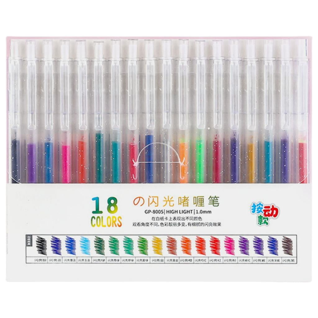 Ywmsfl Glittering Gel Pen 1.0MM Retractable Colorful Gel Inks Penfor Journaling Planner