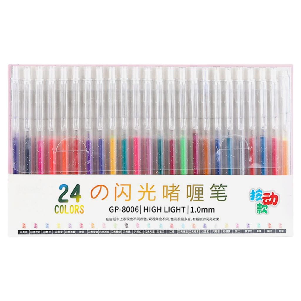 Ywmsfl Glittering Gel Pen 1.0MM Retractable Colorful Gel Inks Penfor Journaling Planner