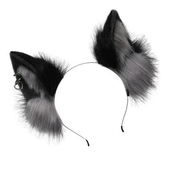 Ywmsfl Handmade Anime Headband Furry Wolf Kitten Headwear Ears Carnivals Party Toy
