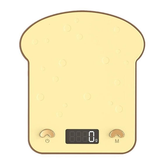 Ywmsfl Innovative Sensors Technology Kitchen Scale Digital Wighting Scale in Fun toasts Shape for Accurate Ingredient Weighing