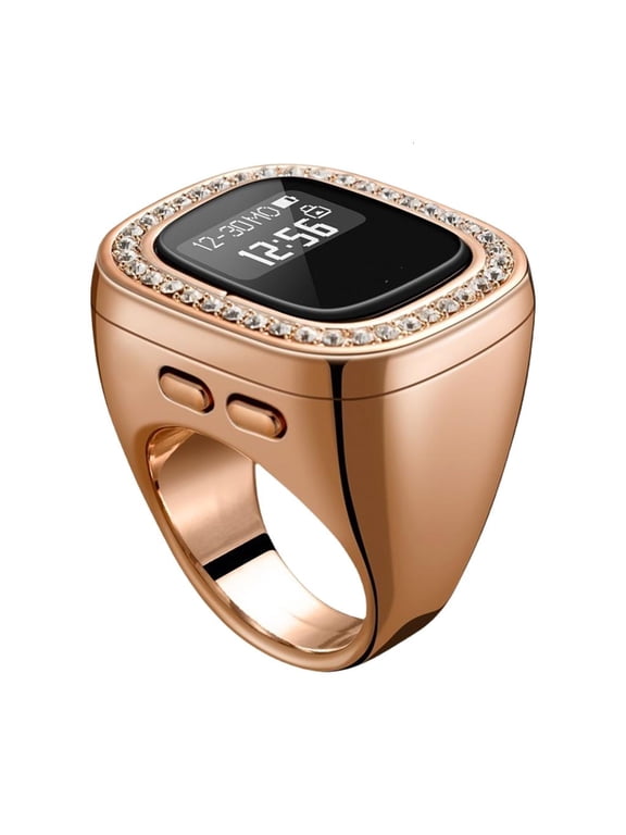 Islamic Prayer Intelligent Rings with Large Digital Display Tasbeeh Finger Counter & Azan Alarm Digital Islamic Prayer Rings