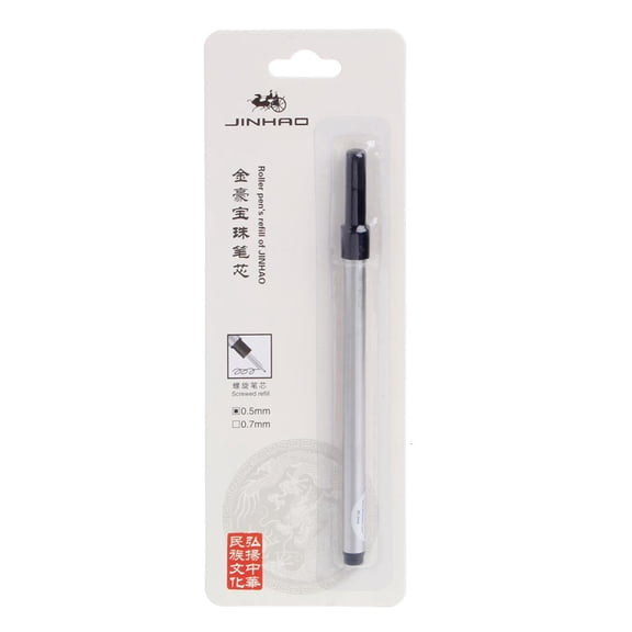 Ywmsfl Jinhao Roller Ball Rollerball Pen Refill Cartridge Blue Black Ink 0.5mm 0.7mm