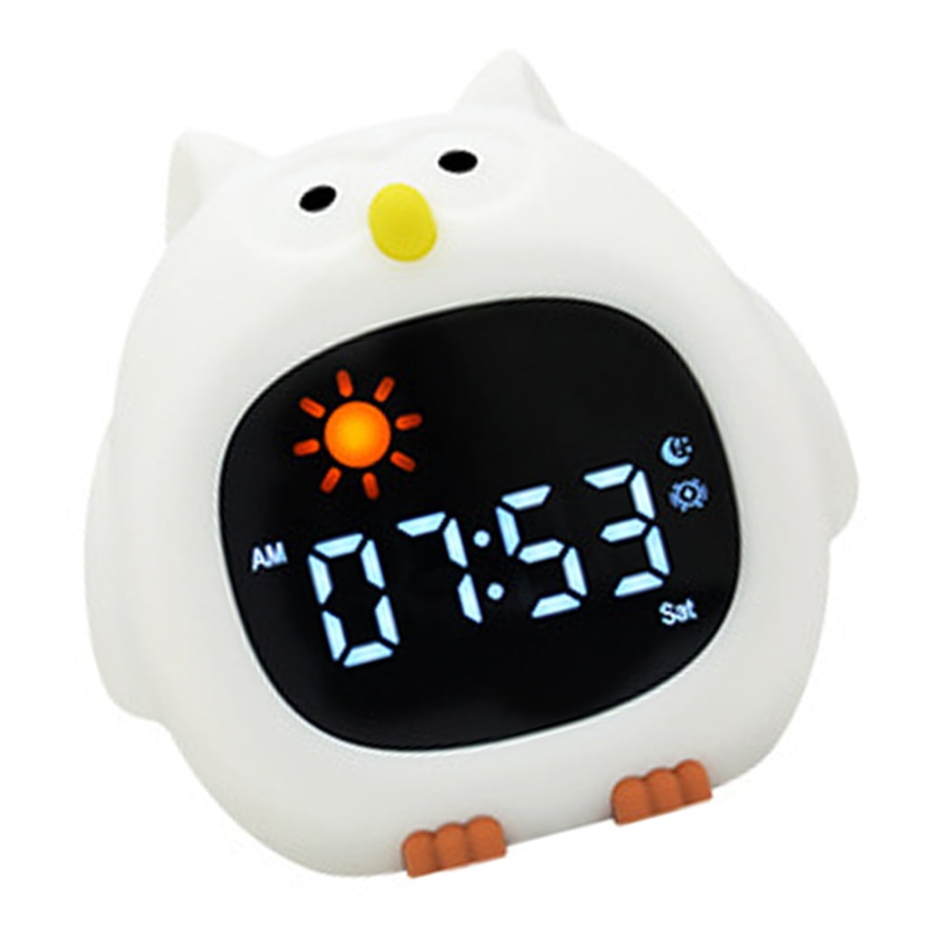 Ywmsfl Kids Alarm Clock With Soft Glowing Night Light Tap Operated ...