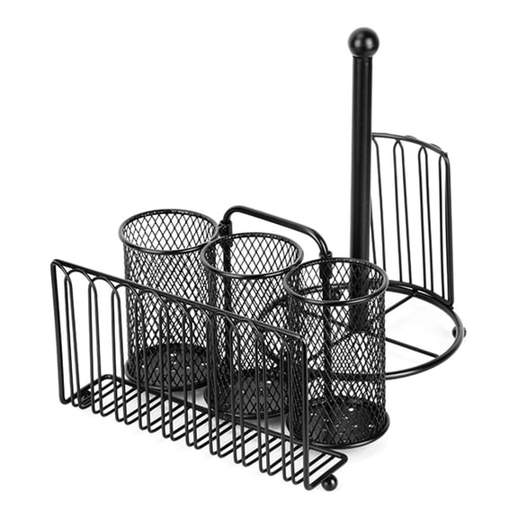 Ywmsfl Kitchen Storage Basket Drain Rack for Home Kitchen Field Cutlery Racks Desktop Foldable Paper Towel Shelf