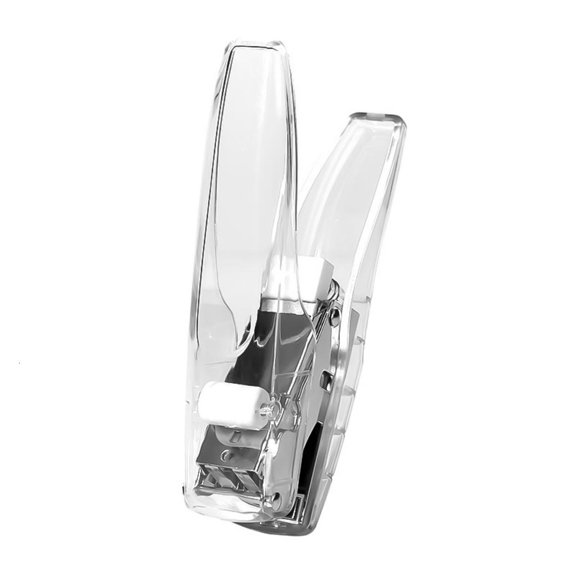 Ywmsfl Labor-Saving Handheld Clear Stapler 25 Sheets Capacity Ergonomic Grip Stapler Office Stapling Machine for Food Delivery