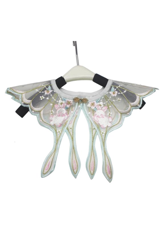 Lace Floral Collar Chinese False Collar Detachable for Delicate Embroidery Collar Floral Pattern