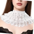 thumbnail image 1 of Ywmsfl Layered Lace Faux Necklace With Rhinestones Pearls Closure Women Fashion Accessory For Outfits, 1 of 8
