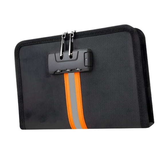 Ywmsfl Locking Flame Immune Document Planner Transportable for Telecommute Travel