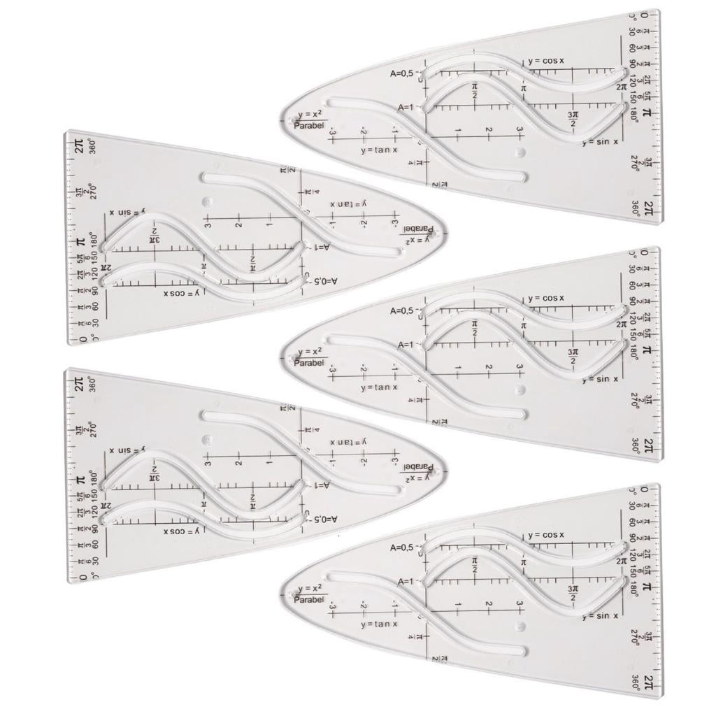 Parabolic Trianglic Ruler Ywmsfl Math Parabolic Stencil Cosine Ruler for Teacher, Parabola Ruler ...