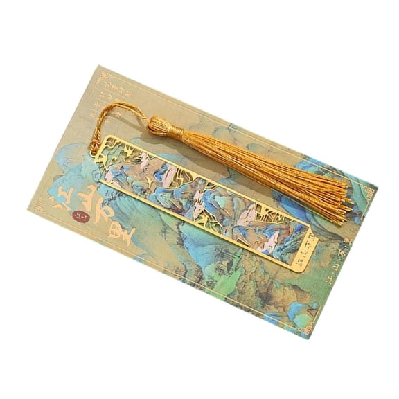 Ywmsfl Metal Bookmarks with Pendant, Handmade Metal Bookmarks for Book Lover Page Markers Book Mark for Women Men and Students