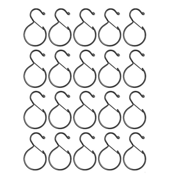 Ywmsfl Metal S-hook spring clips, rust-resistant and suitable for home kitchen and bathroom storage.