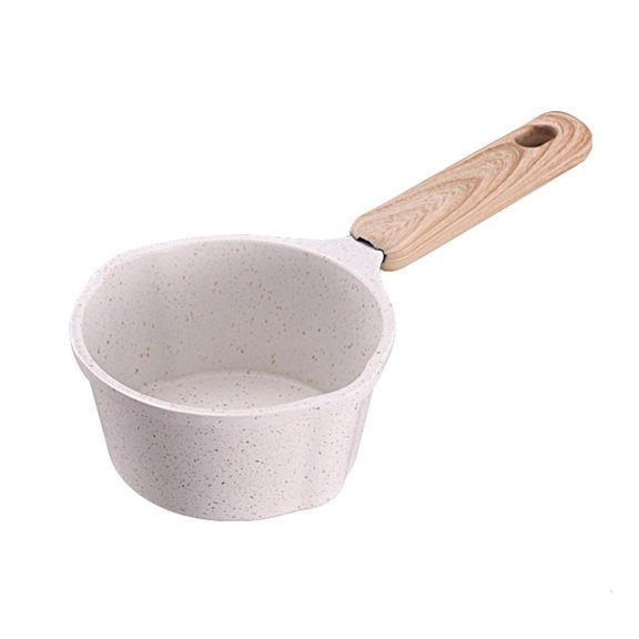 Ywmsfl Milk Pan Coffee Milk Warmer Small Saucepan Stone Coated Pans Aluminum Oil Splashing for Oil Drizzling
